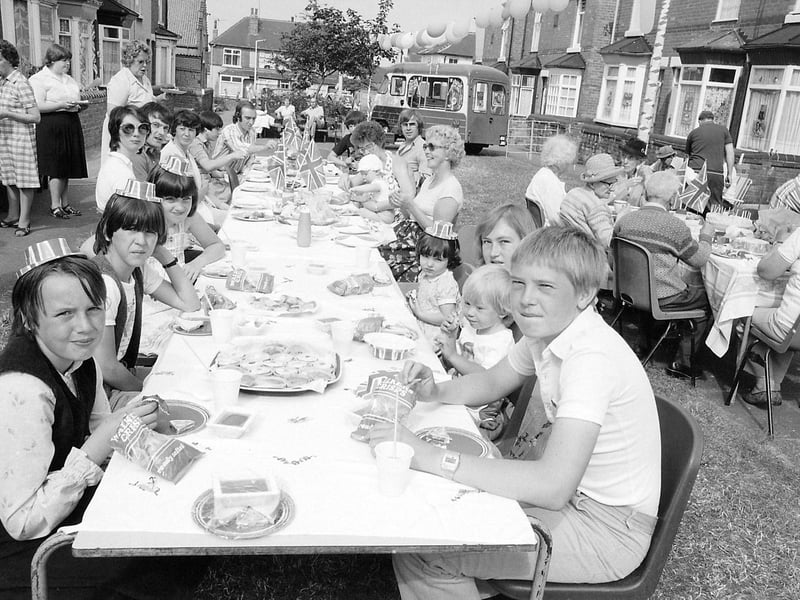 Another from the Royal Wedding street party collection - this time on Mansfield's Beresford Street.