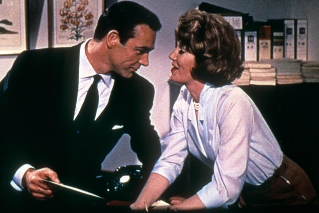 Sean Connery as James Bond with Miss Moneypenny, Lois Maxwell From Russia With Love in 1963