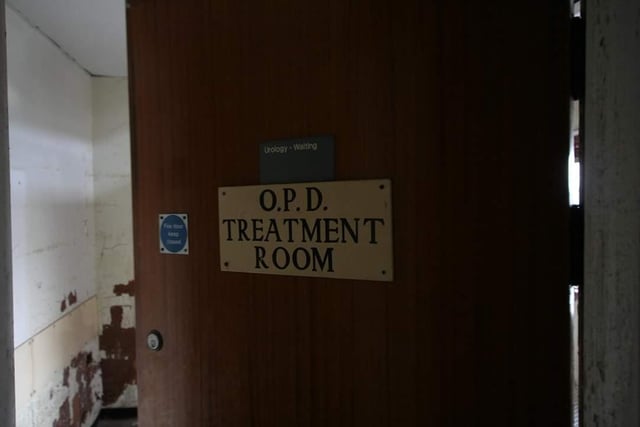 Outpatients treatment room - I'm sure half of Mansfield will have been through this door before the hospital closed.