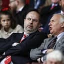 Prince Abdullah and Kevin McCabe watch a Sheffield United match together before their relationship deteriorated