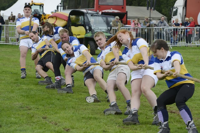 The Alnwick tug-of-war team at the Glendale Show in 2018.