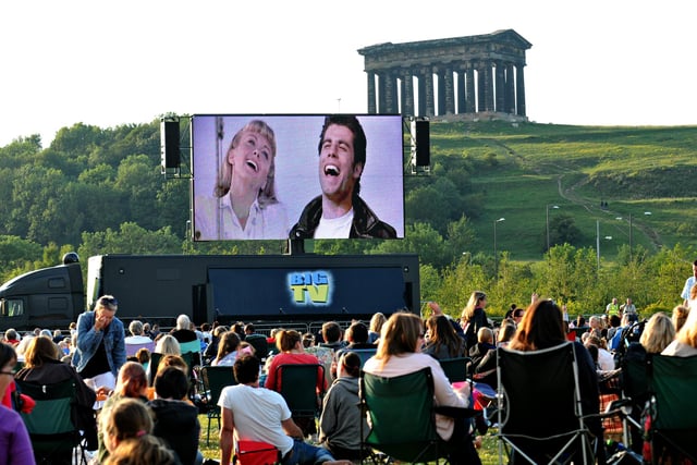 Look at the view for the outdoor showing of Grease.