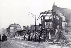 Blitz damage, The Moor, Sheffield