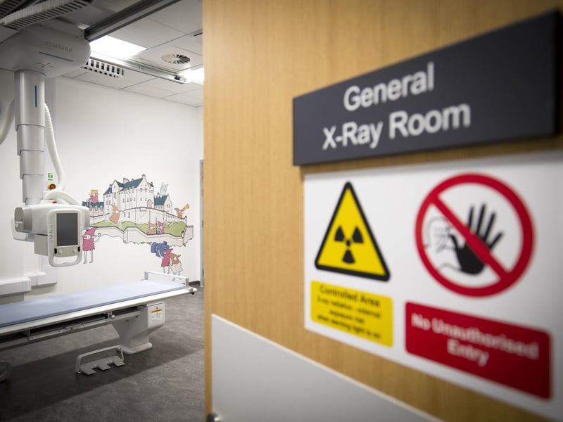General X-Ray Room in the Emergency Department at the new Royal Hospital for Children and Young People Edinburgh.