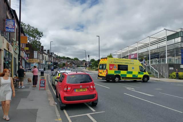 Part of Chesterfield Road in Heeley is cordoned off by police this morning (Monday, August 8)