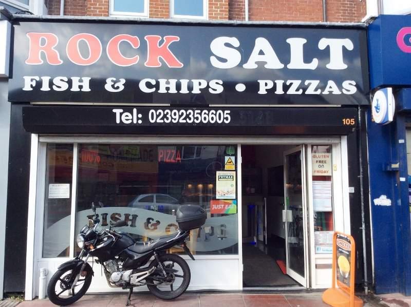 Rock Salt, a fish and chip shop, in Quartremaine Road, Portsmouth. It is on sale for £139,950. The business has a strong reputation on Tripadvisor with 740 reviews.