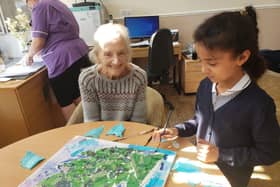 The fun crossed generations as High Hazels children visited Housteads care home