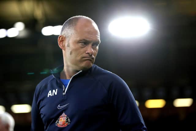 Sunderland manager Alex Neil before the Sky Bet Championship match against Sheffield United: Isaac Parkin/PA Wire.