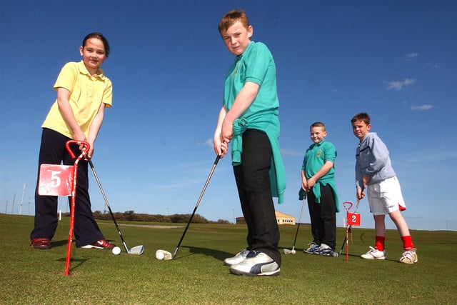Clavering pupils joined others from Golden Flatts for a golf session 15 years ago. Is there someone you know in the photo?