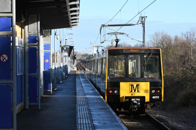 Which Sunderland station is the furthest south of the 60 on the Tyne and Wear Metro network?