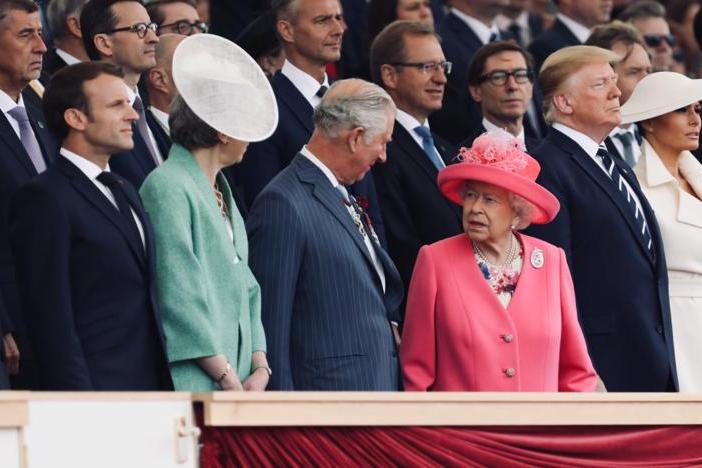 The Queen and World Leaders at D-Day ceremony