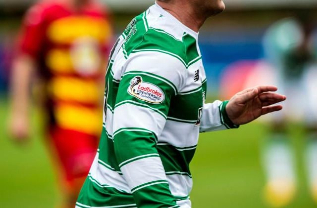 Which ex-Celtic player has played in all 4 divisions in England, the Conference, FA Cup, League Cup and Johnstone Paint Trophy - plus the Scottish Premier League, League Cup and Scottish Cup?