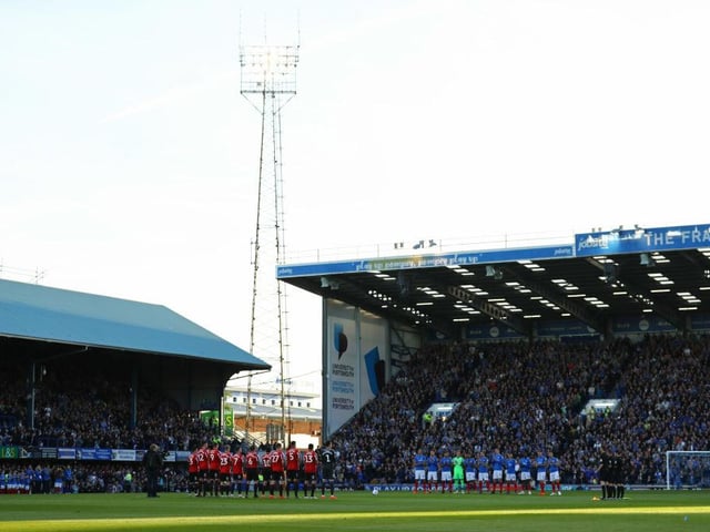 Pompey's recent clash with Sunderland was a sell-out at Fratton Park with over 17,000 in attendance, and the Blues continue to have strong backing from the Fratton faithful. Despite an indifferent start to the season Danny Cowley's side still attract over 14,000 on average. (Photo by Bryn Lennon/Getty Images)