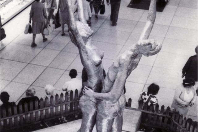 The saucy statue was considered risque when it was unveiled.
