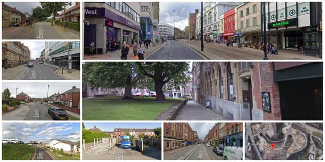 The nine worst streets in Sheffield for violence and sexual offences in January 2023, according to newly-released police figures