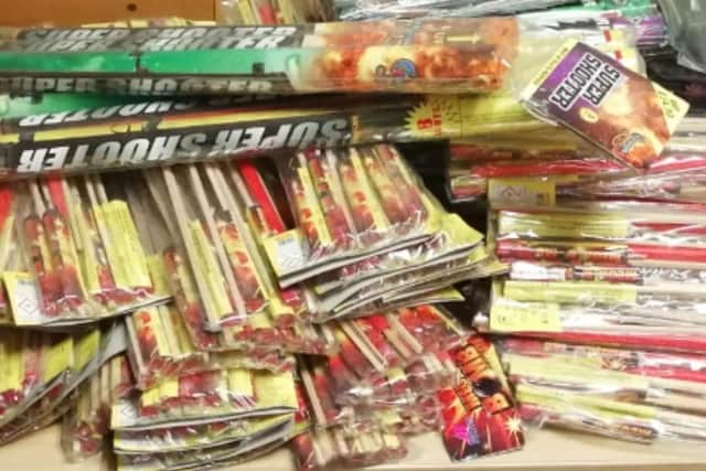 Confiscated fireworks