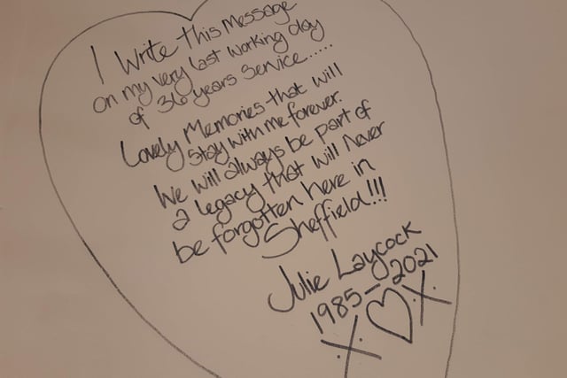 Julie Laycock left this heartfelt message.