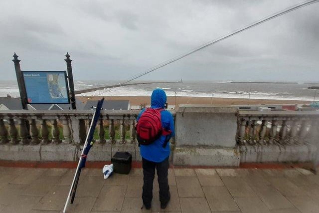 Storm Barra hits the coast at Roker, Sunderland