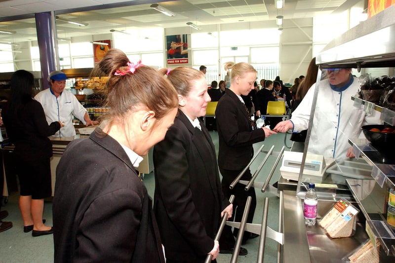 School dinners in 2006. Do you recognise anyone in the photo?