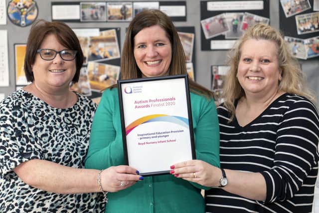 The Rainbow Room at Royd Nursery Infant School was a finalist in the Autism Professionals Awards 2020. L-R Rainbow Room teachers Shani Levitt, Joanne Swales and Lisa Fieldsend