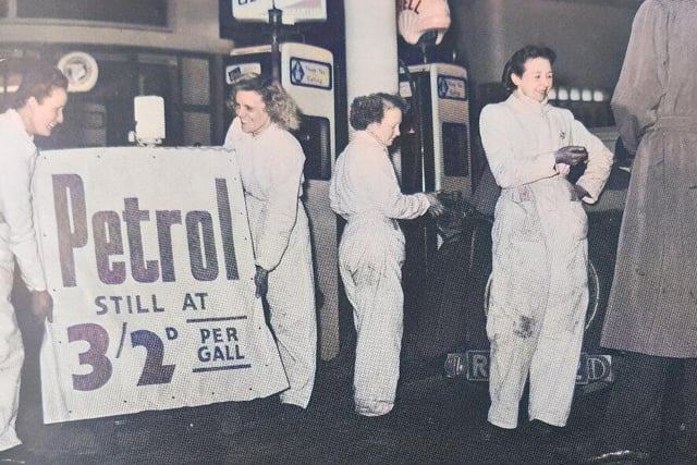 There are few bright shades in this colourised picture of the Spic Garage, on Attercliffe Roadon budget night, 1951. Picture from Sheffield Since 1900.
