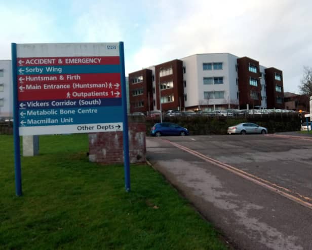 The Northern General Hospital in Sheffield, where patient Craig Burfield died during surgery