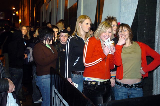 Fans queue outside Corporation, on Milton Street, Sheffield, to see Fightstar, featuring former Busted member Charlie Simpson