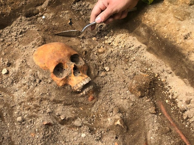 The original archaeological work began in November 2019 but ground to a halt at the end of March due to the coronavirus pandemic and lockdown measures.
