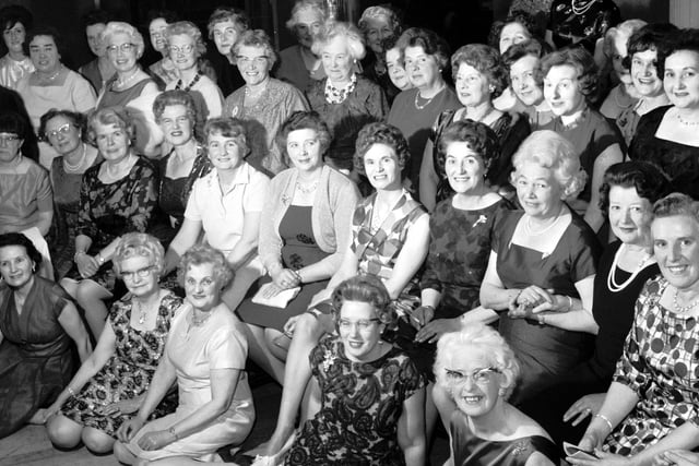 Members of Morningside Townswoman's Guild, celebrating the Guild's 19th birthday in October 1965.