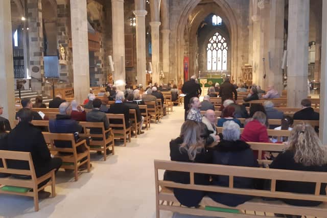 Around 200 people gathered for Stan Shaw's memorial service at Sheffield Cathedral