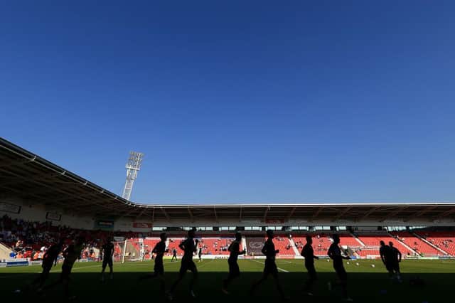 Could Doncaster’s Keepmoat Stadium suffer regular flooding in future? Image: Stephen Pond/Getty Images