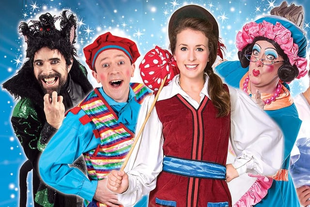 Dick Whittington and his cat runs at Newark's Palace Theatre from December 7-31. Cast members include, from left, Andrew Piper as King Rat, Kevin James as Idle Jack, Katherine Glover as Dick and Mark Siney as Sarah the Cook. See palacenewarktickets.com