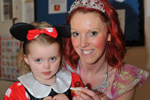 Ava Alton is pictured as she gets ready to enjoy a cake baked at Scallywags Group by Natalie Smith in 2013.