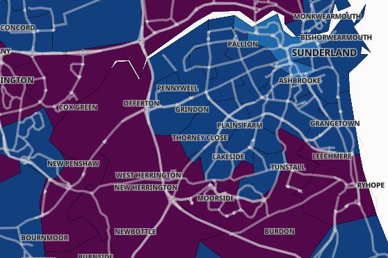 These are the areas of Sunderland with the highest Covid-19 case rates as infections continue to rise.