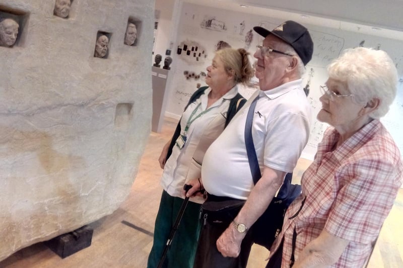 Visitors at the exhibition to showcase the planned Doncaster miners memorial before it was built, at the Frenchgate Centre. Picture: David Kessen