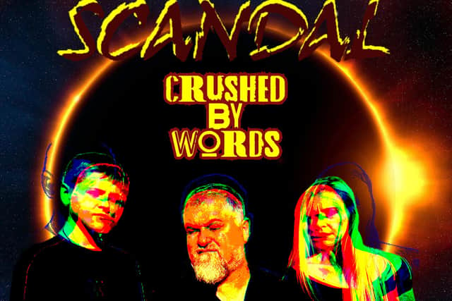 The cover for Scandal's new single, Crushed By Words
