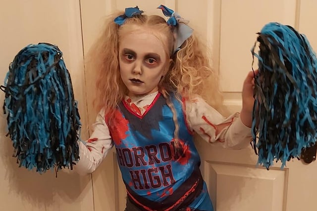 Willow, age 6. A cheerleader from Horror High, sent in by Leanne Taylor.