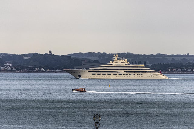The super yacht arrived in Southampton over the weekend, after a week-long journey from Barcelona.