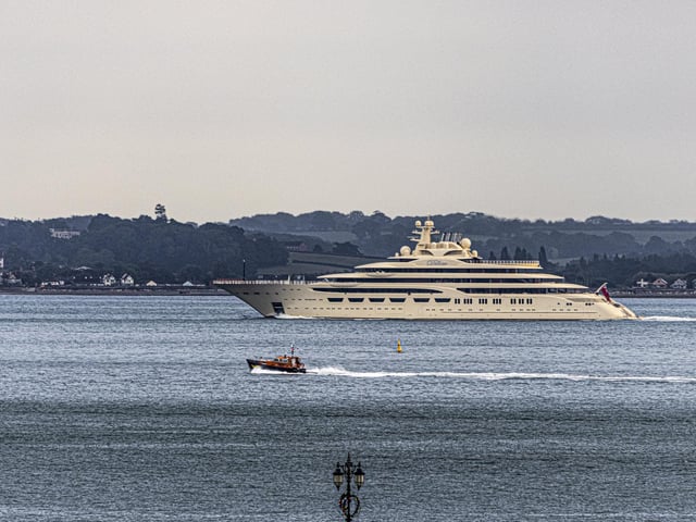 The super yacht arrived in Southampton over the weekend, after a week-long journey from Barcelona.