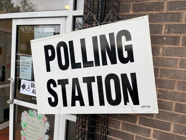 Polling stations are open today in Sheffield for the city council and South Yorkshire mayoral election. Picture: LDRS