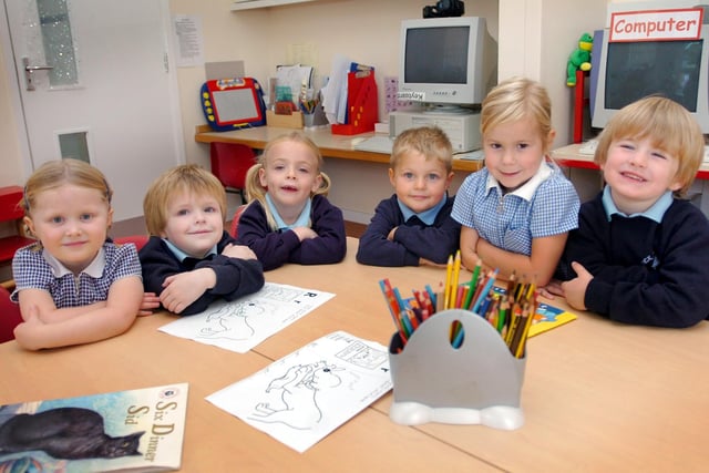 All smiles among the new starters at Elwick Village Primary School in 2007.