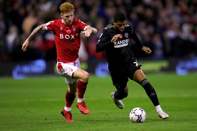 Rhian Brewster made a rare start for Sheffield United in the 1-1 draw against Nottingham Forest at the City Ground on Tuesday night