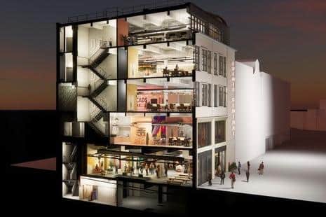 An image issued by Sheffield City Council of what the Event Central entertainment venue on Fargate in the city centre will look like