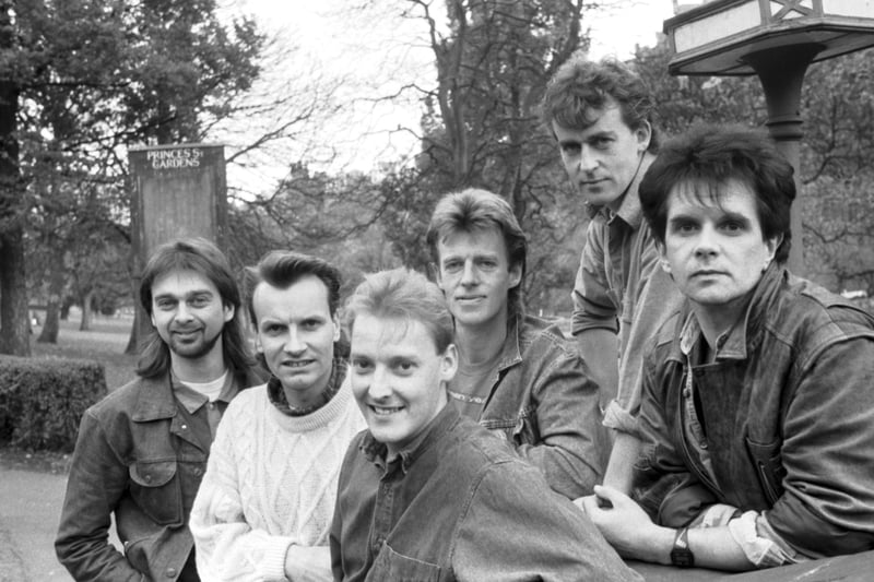 Members of the Scottish rock group Runrig in Edinburgh, November 1988. 