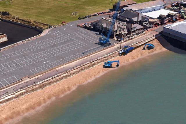 The land-based sheet piling operation Picture: Portsmouth City Council