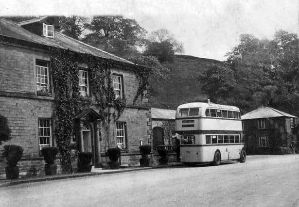 Picture shows the last bus to Ashopton Village before the village was flooded to make way for the Ladybower Reservoir in the early 1940's