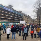 Protesters gathered in Sheffield City Centre to voice concerns over the planned Clean Air Zone.