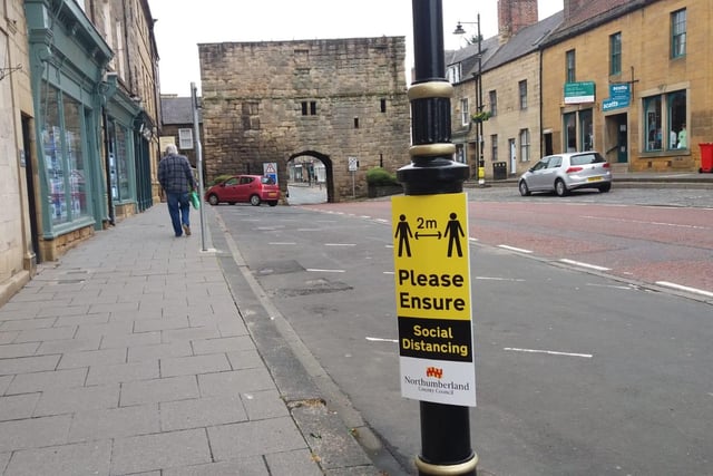 Signs put up by Northumberland County Council.