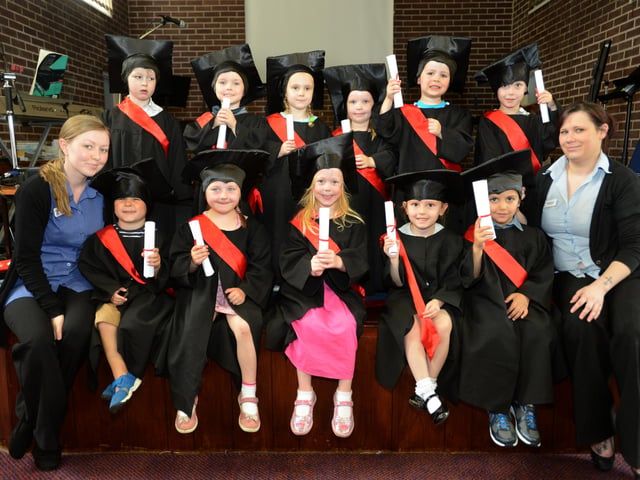 The children at Busy Bees Nursery, Fulwell, are pictured at their graduation ceremony at the Enon Baptist Church, Monkwearmouth. Remember this from 2014?