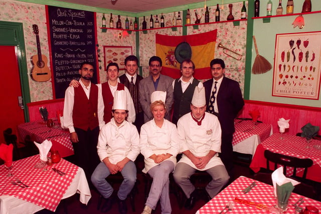 Pictured are staff at the K Pasa Restaurant, Glossop Road, Sheffield, in November 1996